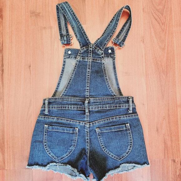 JORDACHE CUT OFF GIRLS OVERALLS SIZE 6/6X - Picture 3 of 8